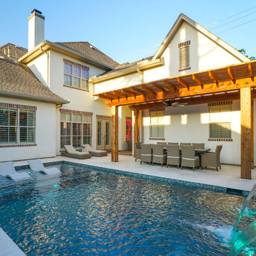 Contemporary pool beautifully transforms limited space