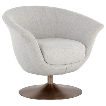 Carine Swivel Lounge Chair Mina Taupe