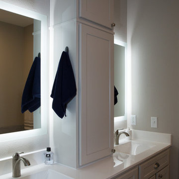 Backlit Mirror Double Vanity