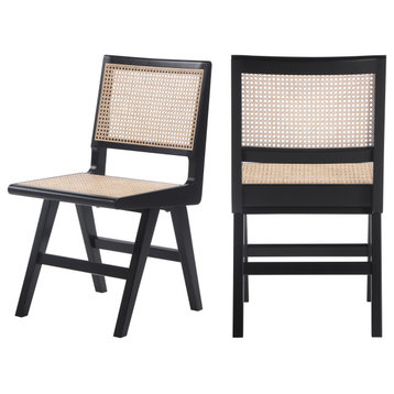 Preston Dining Arm Chair (Set of 2), Black, Side Chair