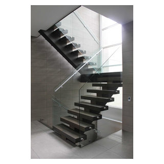 Open Riser Stairs - Modern - Staircase - Chicago - by Splash Carpentry ...