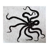 Black Octopus Marble Mosaic, 20"x24"