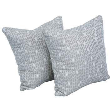 17" Jacquard Throw Pillows With Inserts, Set of 2, Banyan Linen