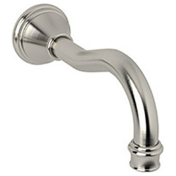 Rohl Perrin and Rowe Wall-Mounted Lavatory Spout, Satin Nickel