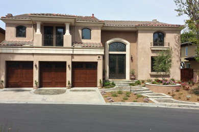 Inspiration for a mediterranean exterior home remodel in Orange County