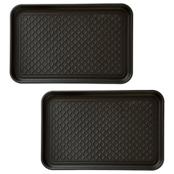 All-Weather Boot Tray 2-Pack Water-Resistant Pet Food Mats, Outdoor/Indoor Mat