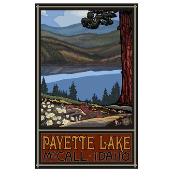 Paul A. Lanquist Payette Lake Mccall Idaho Lake Trails Art Print, 12"x18"