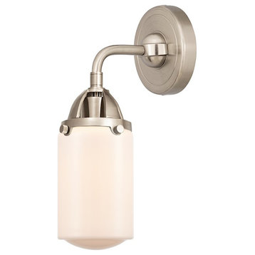 Innovations Dover 1 Light 4.5" Sconce, BSN/Frosted
