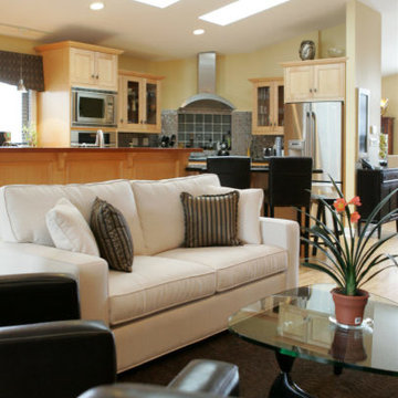 Contemporary Great Room and Kitchen