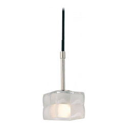 Charming George Kovacs 1 Light mini Pendant in Polished Nickel Finish - Lighting