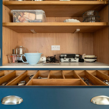 Dark Blue Classic Kitchen in Wallingford