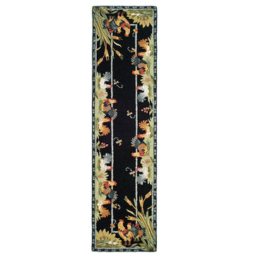 Safavieh Chelsea hk56b Country Home Rug, Black, 2'6"x6'0" Runner