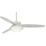 Minka Aire - Minka Aire F849L-BN/SL Stack - 56" Ceiling Fan with Light Kit - Inspired by a Danish architect of the 1920's, this three-tiered light shade system LED fan best exemplifies the mid-century modern trendsof today's interior design. The STCK by Minka-Aire is equipped with three 56" blades. DC motor technology with a 16W LED downlight and a 6W LED uplight. 14 Degrees Blade Pitch3-Blades 56" SweepDC 125 x 20mm Motor6" DownrodSpecial Hand Held Remote Control System (Included).