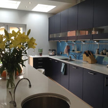 My New Metallic Blue Kitchen