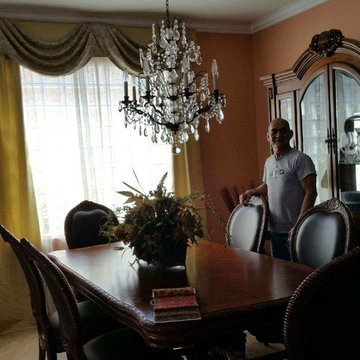Beautiful home | Dining room chairs | Window Treatments