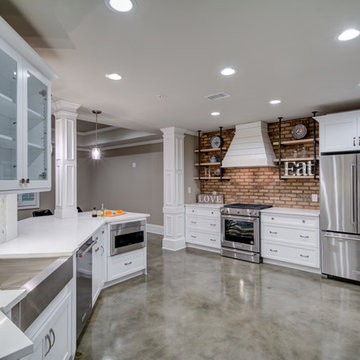 Industrial Flair Basement in Downtown Alpharetta