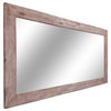 Vintage Red Oak Shiplap Style Vanity Mirror, 60"x30"