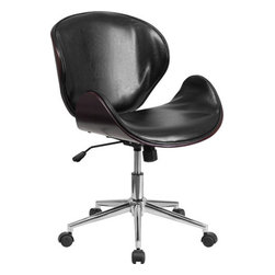 http://www.modishstore.com/products/flash-furniture-mid-back-mahogany-wood-swive - Office Chairs