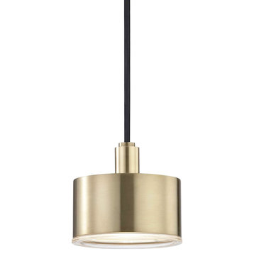 Mitzi by Hudson Valley Nora 1-Light Pendant, Aged Brass, H159701-AGB