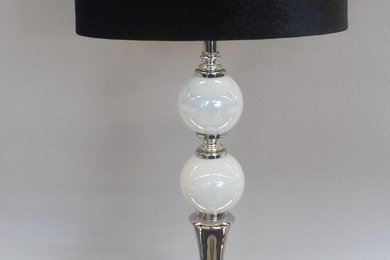 Venus & Athena Two Glass Ball Table Lamp by Avalon Lane