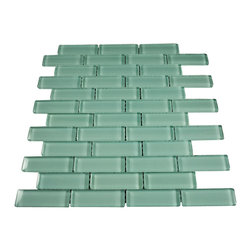 1x3 Light Green Glossy Subway Glass Mosaic Tiles - Home Accessories & Decor