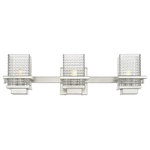 Innovations Lighting - Innovations 310-3W-SN-CL 3-Light Bath Vanity Light, Satin Nickel - Innovations 310-3W-SN-CL 3-Light Bath Vanity Light Satin Nickel. Style: Retro, Art Deco. Metal Finish: Satin Nickel. Metal Finish (Canopy/Backplate): Satin Nickel. Material: Cast Brass, Steel, Glass. Dimension(in): 6(H) x 24(W) x 6. 25(Ext). Bulb: (3)60W G9,Dimmable(Not Included). Maximum Wattage Per Socket: 60. Voltage: 120. Color Temperature (Kelvin): 2200. CRI: 99. Lumens: 450. Glass Shade Description: Clear Wellfleet Glass. Glass or Metal Shade Color: Clear. Shade Material: Glass. Glass Type: Transparent. Shade Shape: Rectangular. Shade Dimension(in): 4(W) x 5. 5(H) x 4(Depth). Backplate Dimension(in): 4. 5(H) x 4. 5(W) x 0. 75(Depth). ADA Compliant: No. California Proposition 65 Warning Required: Yes. UL and ETL Certification: Damp Location.