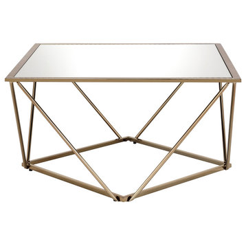 Fogya Coffee Table, Mirrored and Champagne Gold Finish