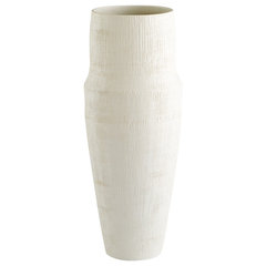 Crocodile Large Matte White Vase - Vases - by Lighting Reimagined
