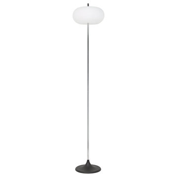 Modern Floor Lamp With Glass Shade