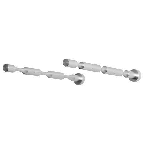 Vino Pins 3-bottle Wall Mounted Wine Rack, Milled Aluminum, Drywall Mounting