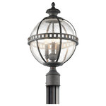 Kichler Lighting - Kichler Lighting 49604LD Halleron - Three Light Outdoor Post Lantern - Shade Included: TRUE* Number of Bulbs: 3*Wattage: 60W* BulbType: Candelabra* Bulb Included: No