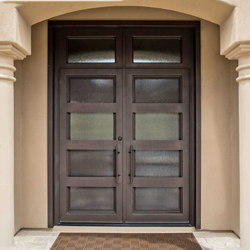 Contemporary Custom Iron Entry Doors