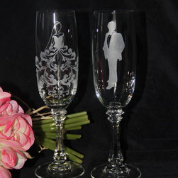 Champagne wedding flutes - Products