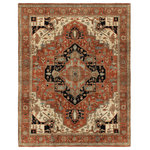 Exquisite Rugs - Fine Serapi Hand-Knotted Wool Rust/Ivory Area Rug, 14'x18' - Classic, timeless, elegant! This tradtional collection features a high knot density allowing for intricate designs in a fusion of traditional colors. Each rug is fit for any style of home decor today.