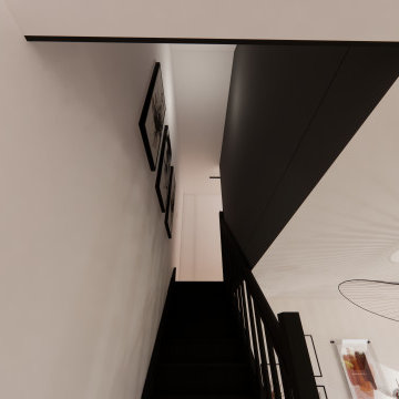 Vue sur l'escalier du projet EUDORUS