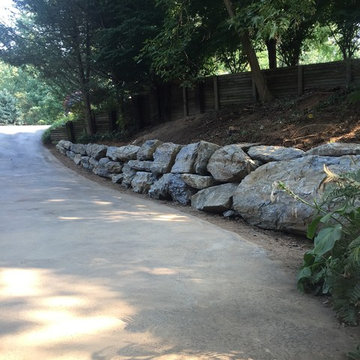 Boulder Retaining Wall
