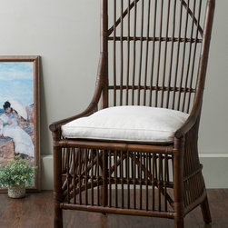 East At Main's Worthington Brown Square Rattan Dining Chair - Products