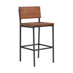 Sawyer Wood/Metal Bar Stool, Java Pine