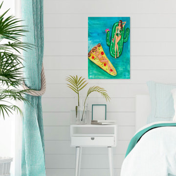 "Pool Time" Painting Print on Wrapped Canvas