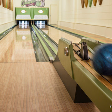 Vintage 1950s Equipment Restored for Retro Home Bowling Alley