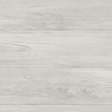 Gray Wood Plank Raised Ink Peel and Stick Wallpaper, Bolt