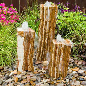 Real Stone Artisan Triple Fountains