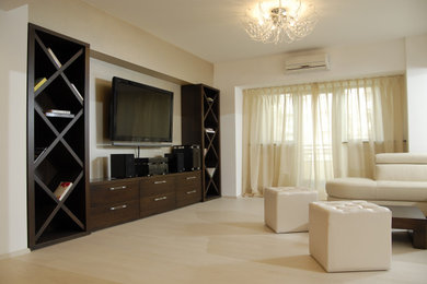 Trendy living room photo in London