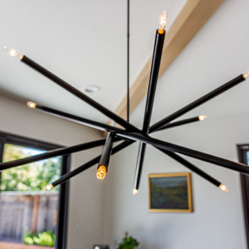 Large Statement Black Abstract Dining Chandelier