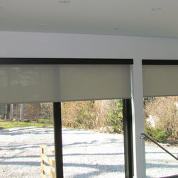 Motorized Sunscreen Roller Shades - Transitional Home - Oakville - Roller Shades