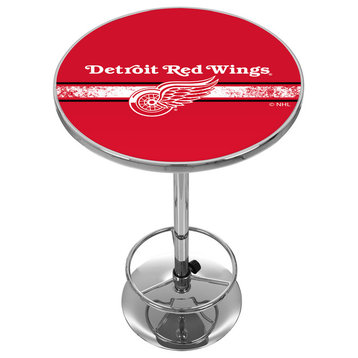 NHL Chrome Pub Table, Detroit Redwings