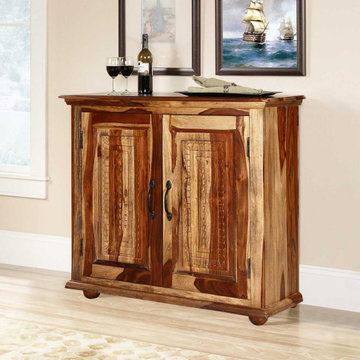 Dallas Ranch Rustic Solid Rosewood Freestanding Buffet Cabinet