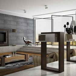 2587 MH Mirrored Console - Console Tables