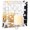 Malibu Creations Modern Silver Mosaic Wall Sconce
