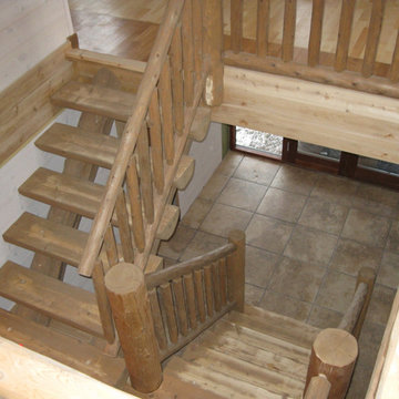 Half log staircase